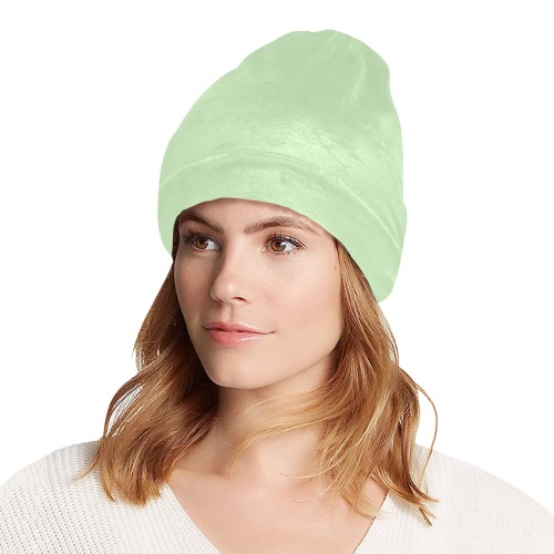 color tea green All Over Print Beanie for Adults