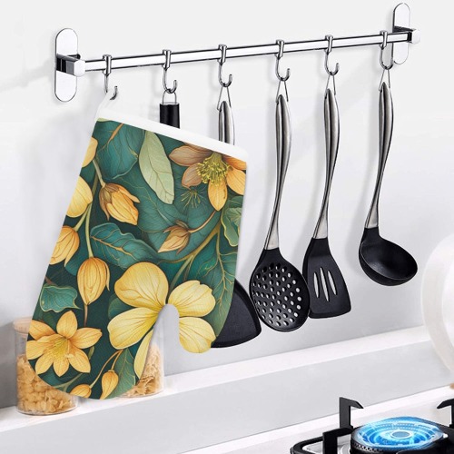 Fabulous Florals 7 Linen Oven Mitt (One Piece)