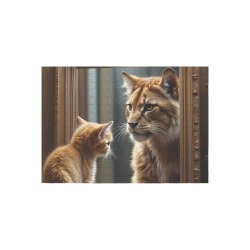 Kitten and Brave Lion in the Mirror by AI 300-Piece Wooden Photo Puzzles