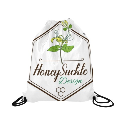 Honey Suckle Large Drawstring Bag Model 1604 (Twin Sides)  16.5"(W) * 19.3"(H)