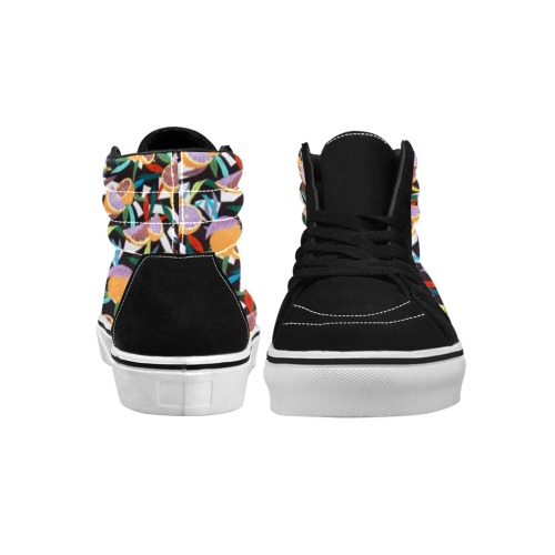 Fruits flowers and forms PD906 Women's High Top Skateboarding Shoes (Model E001-1)
