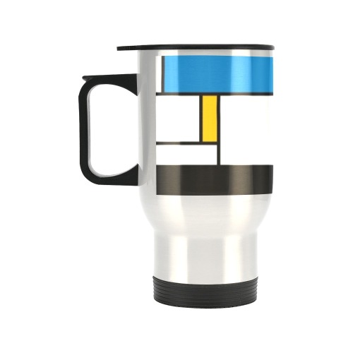 Mondrian De Stijl Modern Travel Mug (14oz)