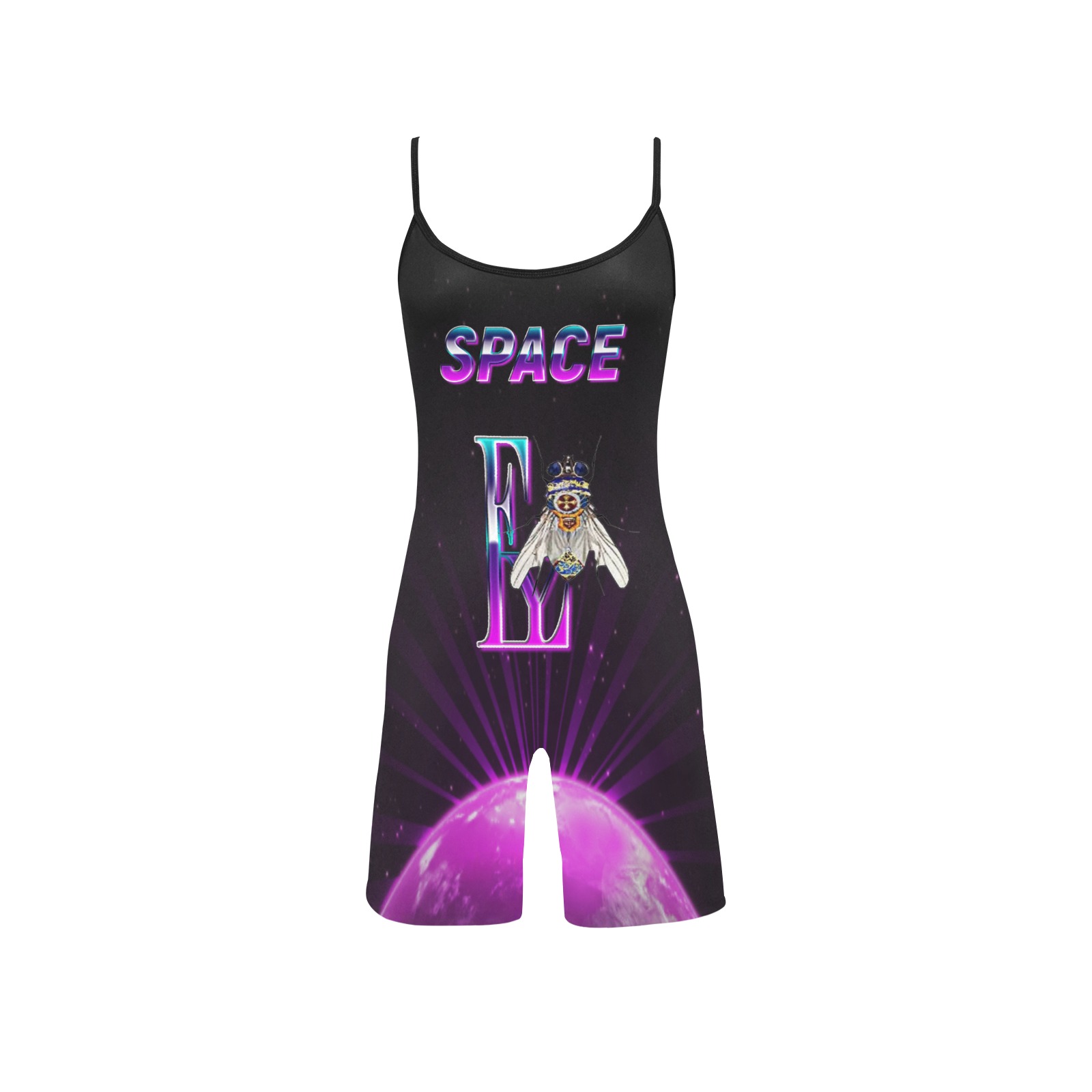 Space Collectable Fly Women's Short Yoga Bodysuit