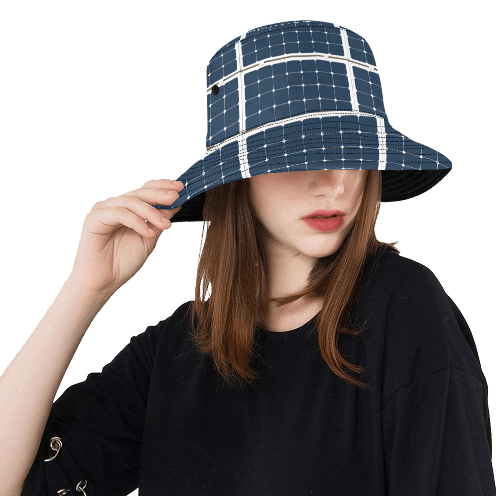 Solar Technology Power Panel Image Sun Energy Unisex Summer Bucket Hat