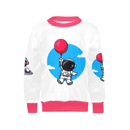 Astronaut Collectable Fly Girls' All Over Print Crew Neck Sweater (Model H49)