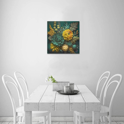 April Showers bring May Flowers Upgraded Canvas Print 16"x16"