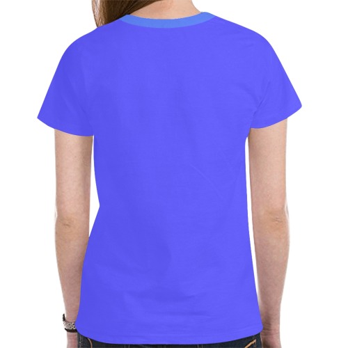 GIG Tee royal Blue Women New All Over Print T-shirt for Women (Model T45)