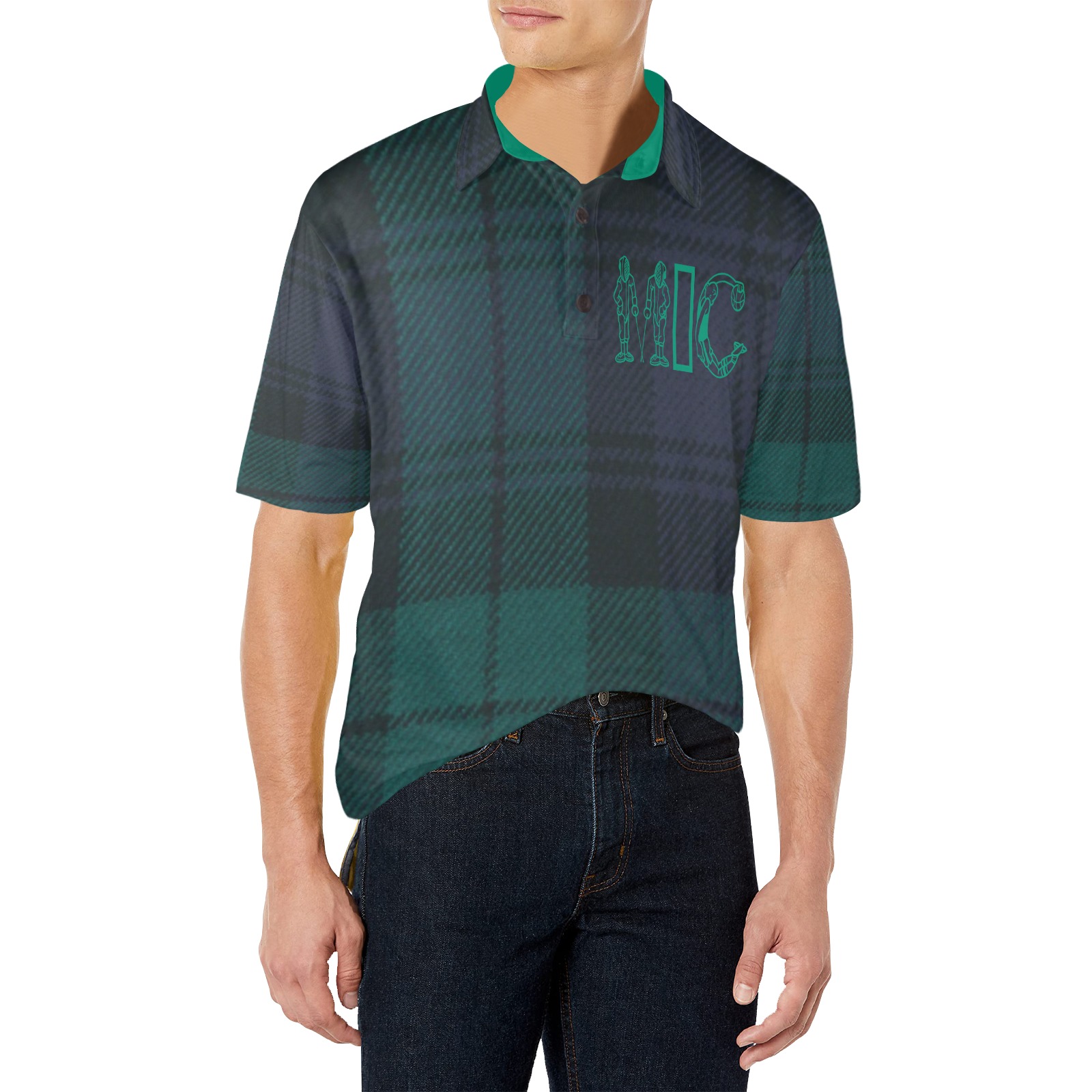 MountClaire Men's All Over Print Polo Shirt (Model T55)