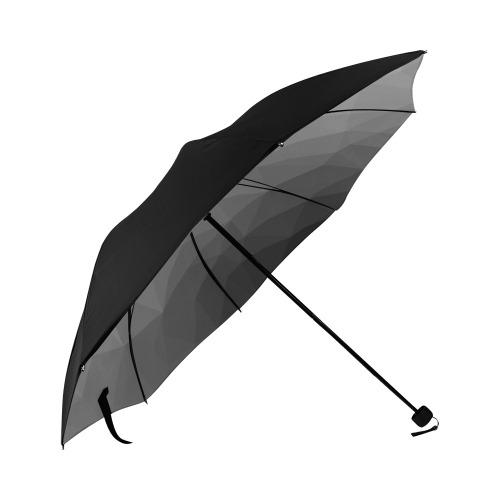 Grey Gradient Geometric Mesh Pattern Anti-UV Foldable Umbrella (Underside Printing) (U07)