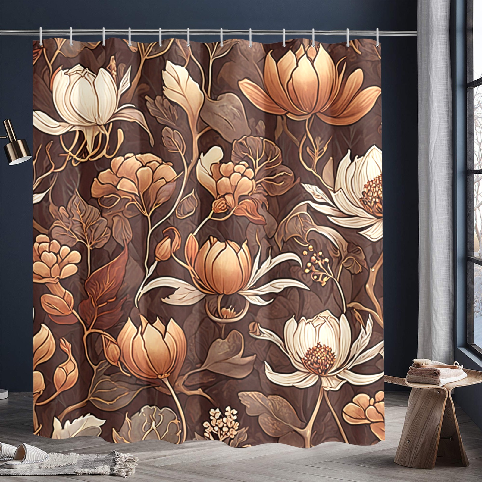 Fabulous Florals 38 Shower Curtain 72"x84"