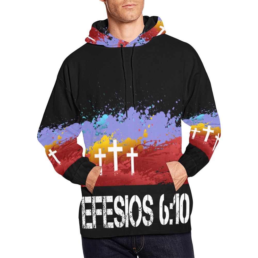 efesios 6:10 All Over Print Hoodie for Men (USA Size) (Model H13)