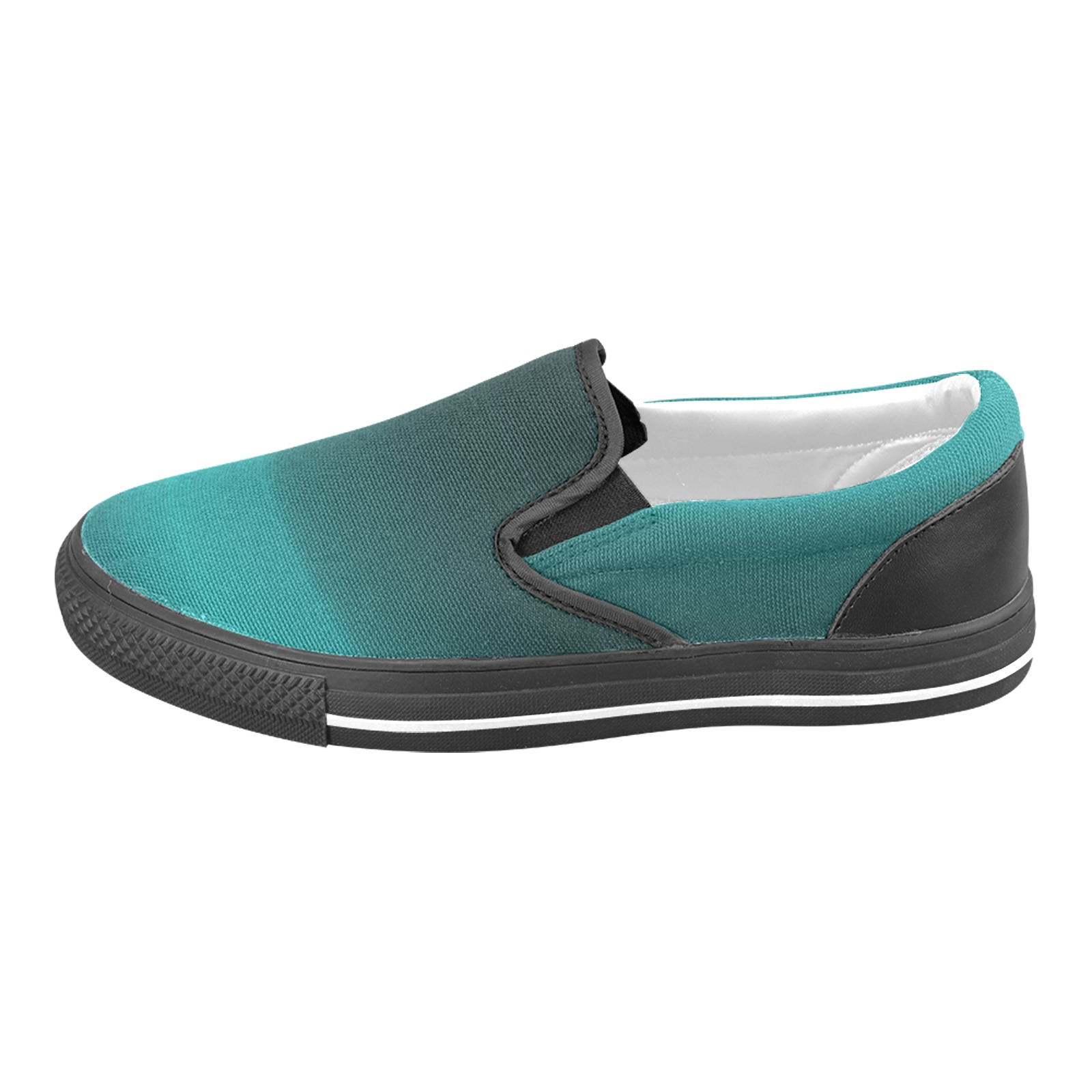 blu blk black Men's Slip-on Canvas Shoes (Model 019)