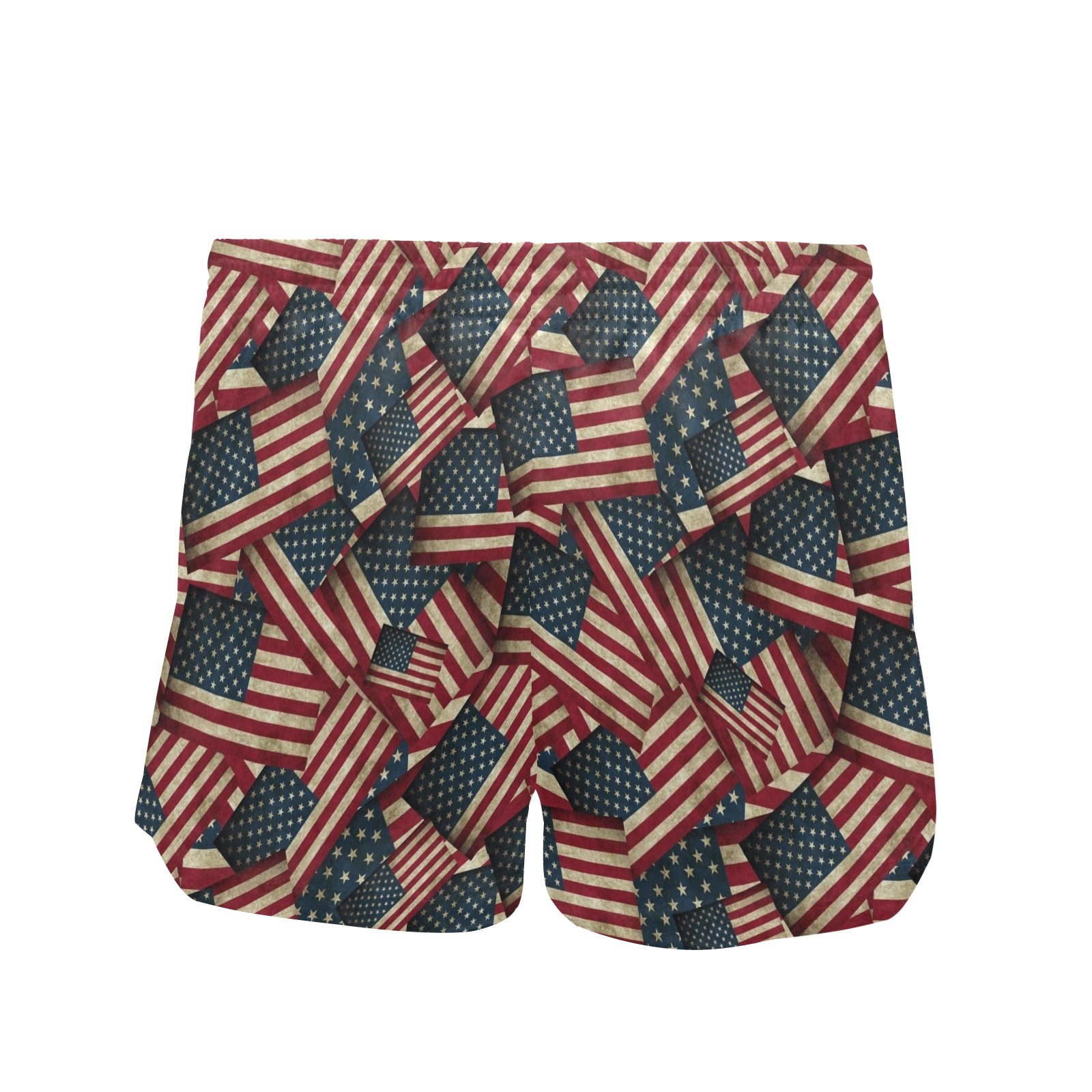 Patriotic USA American Flag Art Women's Mid-Length Board Shorts (Model L55)
