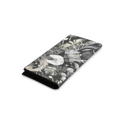 Watercolor dark jungle Women's Leather Wallet (Model 1611)