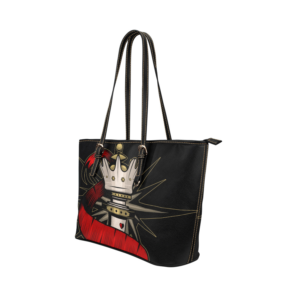 Royal Queen Leather Tote Bag/Small (Model 1651)