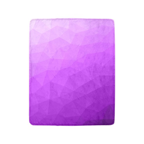 Purple gradient geometric mesh pattern Ultra-Soft Micro Fleece Blanket 40"x50"