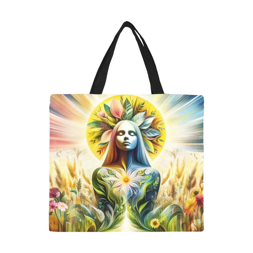 Mother Nature All Over Print Canvas Tote Bag/Large (Model 1699)