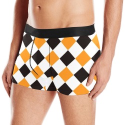 Halloween Argyle Men's Boxer Briefs with Merged Design (Model  L10)