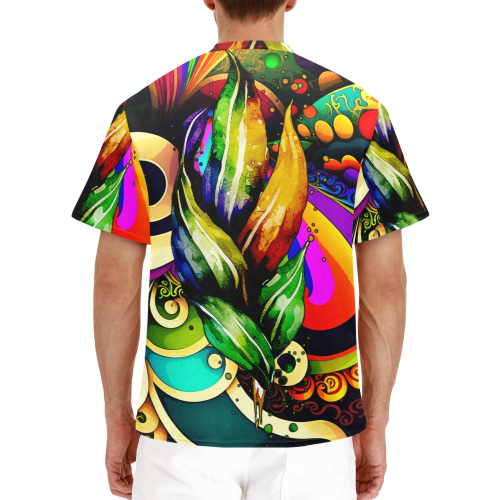 Mardi Gras Colorful New Orleans Men's Henley T-Shirt (Model T75)