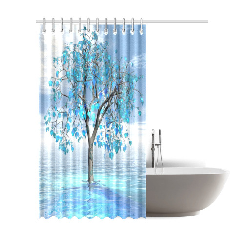 Crystal BlueTree Shower Curtain 72"x84"