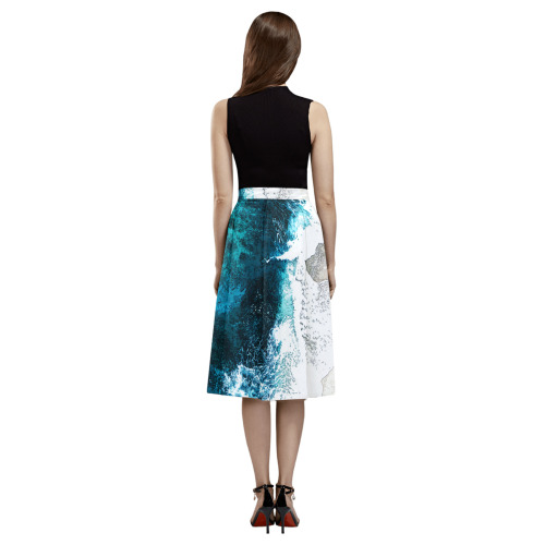 Ocean And Beach Mnemosyne Women's Crepe Skirt (Model D16)