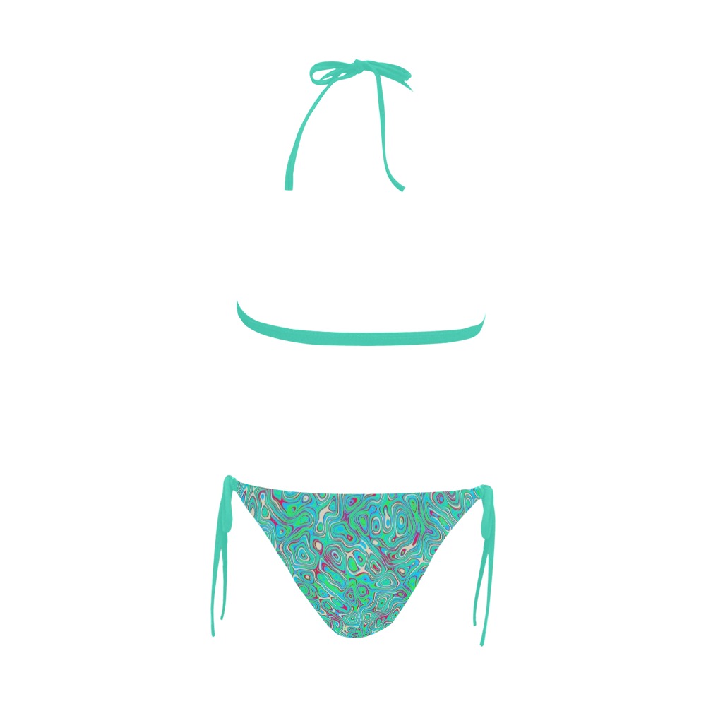 ocean Buckle Front Halter Bikini Swimsuit (Model S08)