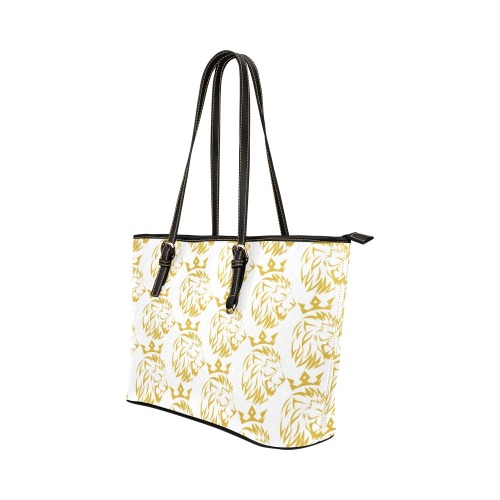 Freeman Empire Tote Bag (White) Leather Tote Bag/Large (Model 1651)