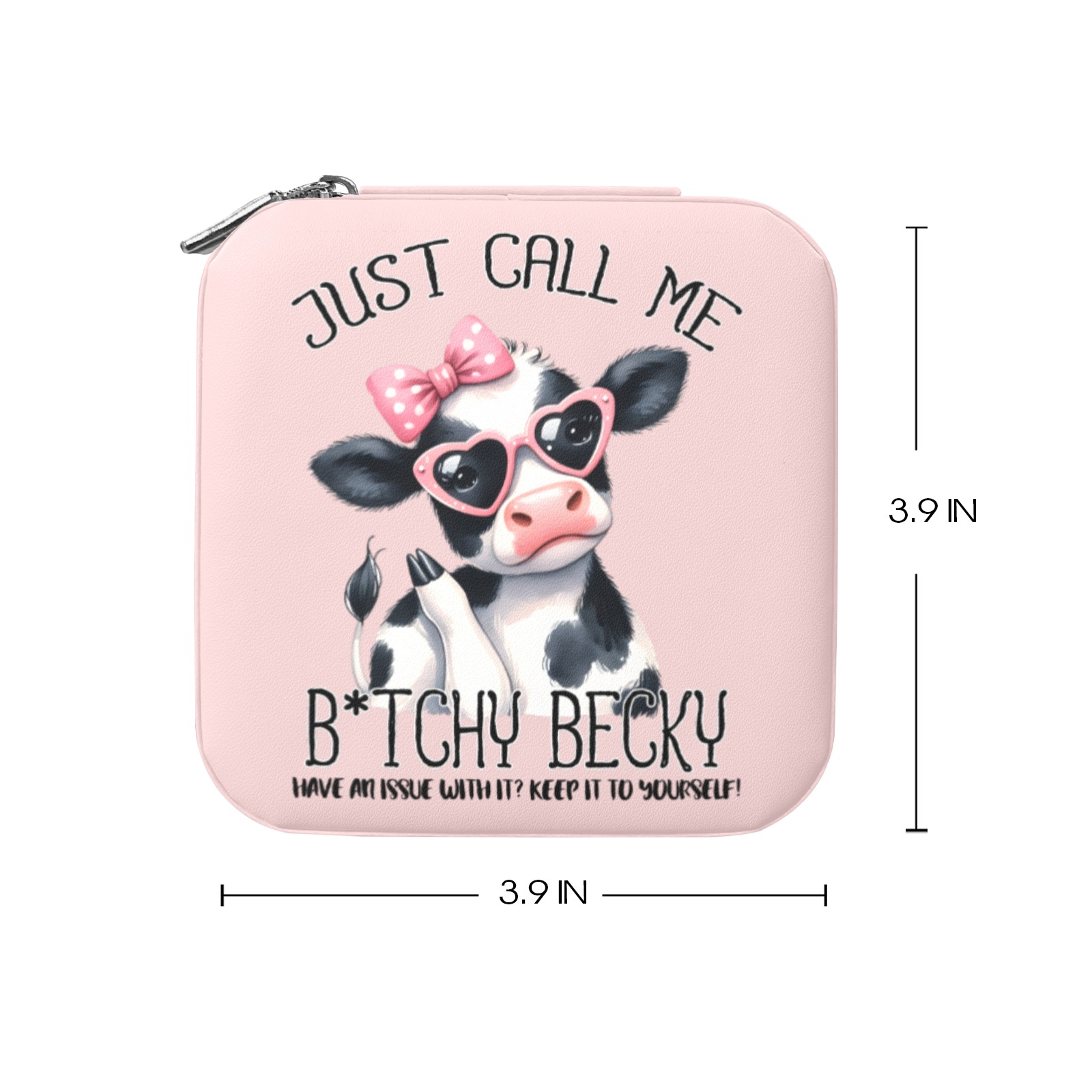 Call Me B*tchy Becky Custom Printed Travel Jewelry Box