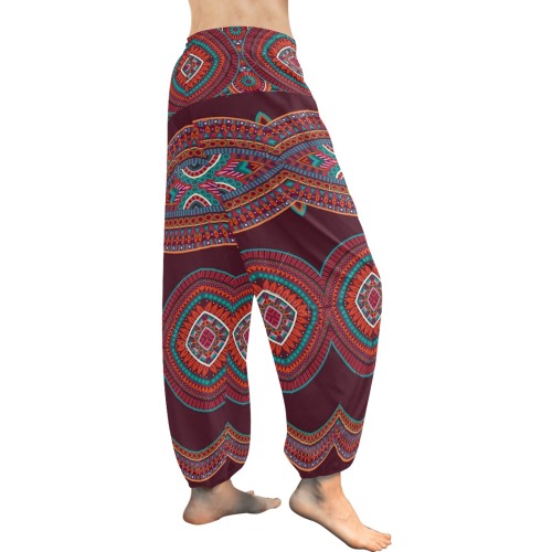 Abstract Tribal Stripes HORIZONTAL Women's All Over Print Harem Pants (Model L18)