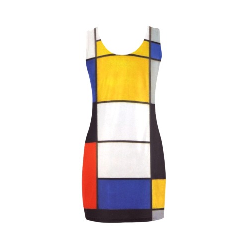 Composition A by Piet Mondrian Medea Vest Dress (Model D06)
