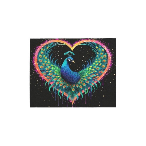 Neon Peacock Heart