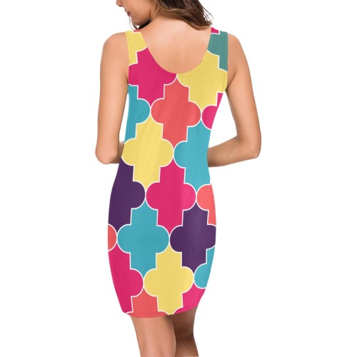 vestido multicolor Medea Vest Dress (Model D06)