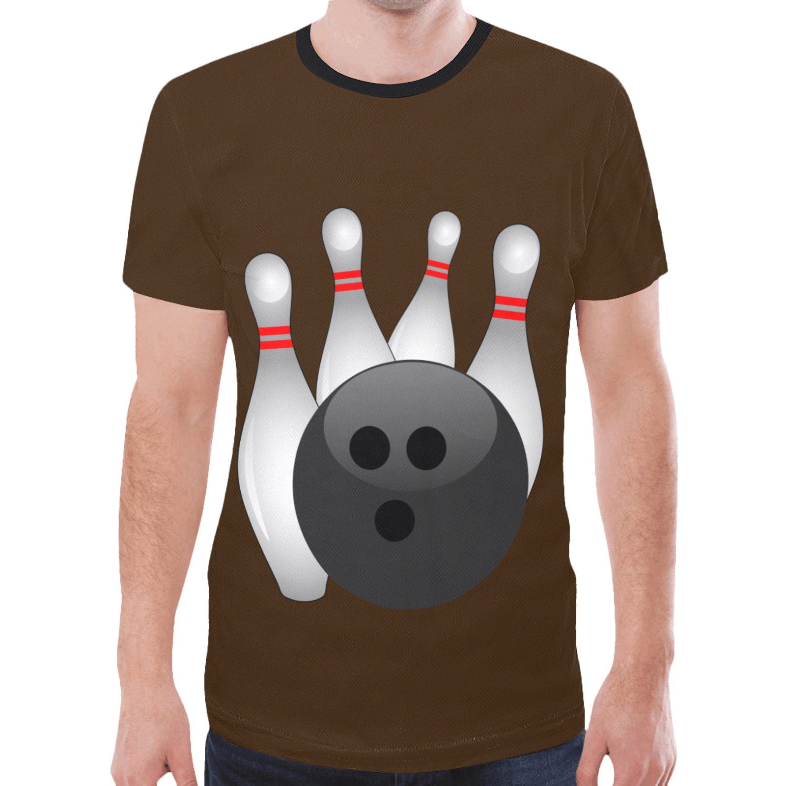 Bowling Ball And Pins New All Over Print T-shirt for Men (Model T45)