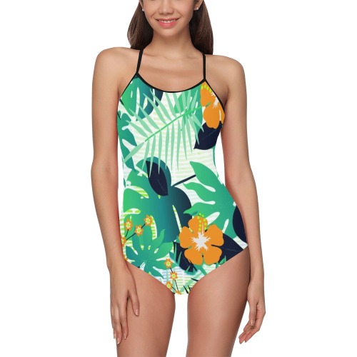 GROOVY FUNK THING FLORAL Strap Swimsuit ( Model S05)