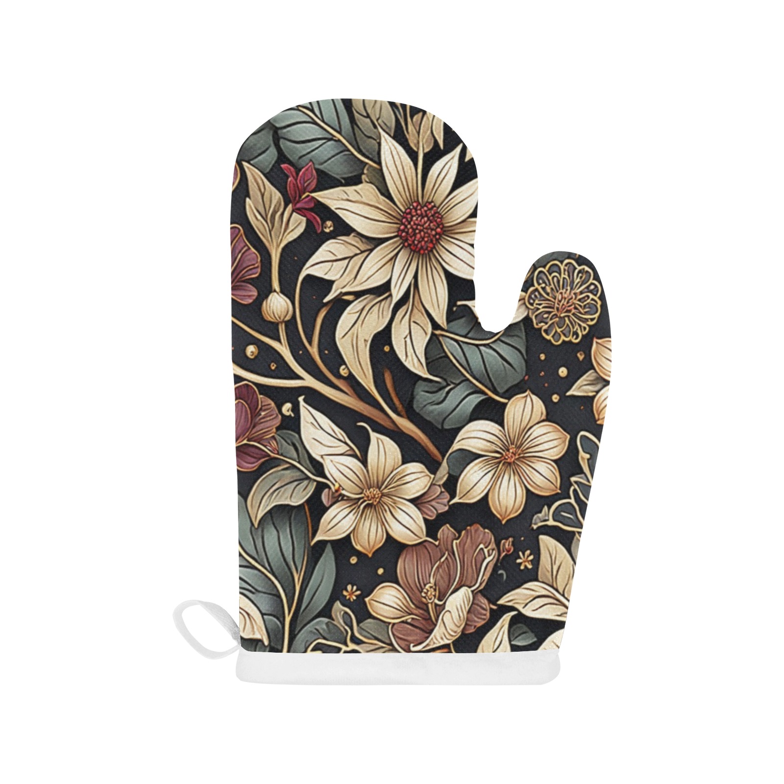 Fabulous Florals 6 Linen Oven Mitt (One Piece)