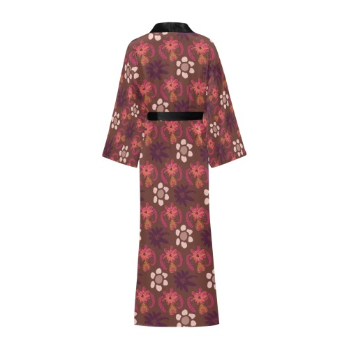 Retro floral Long Kimono Robe