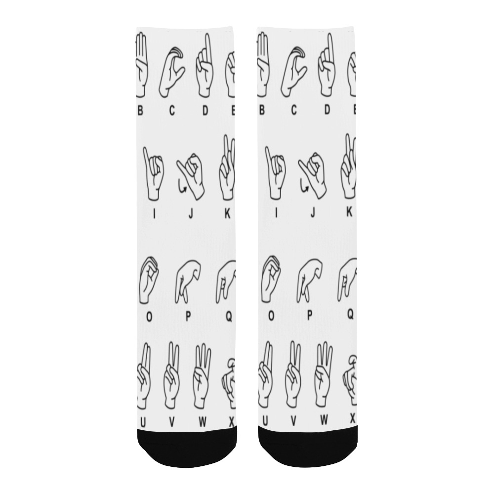 ASL Alphabet socks Men's Custom Socks