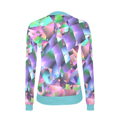 Scattered Colors in Soft Pastels Abstract Women's All Over Print V-Neck Sweater (Model H48)