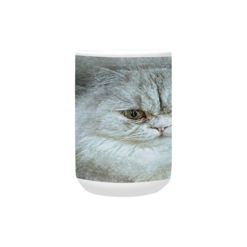 Persian White Cat Custom Ceramic Mug (15OZ)