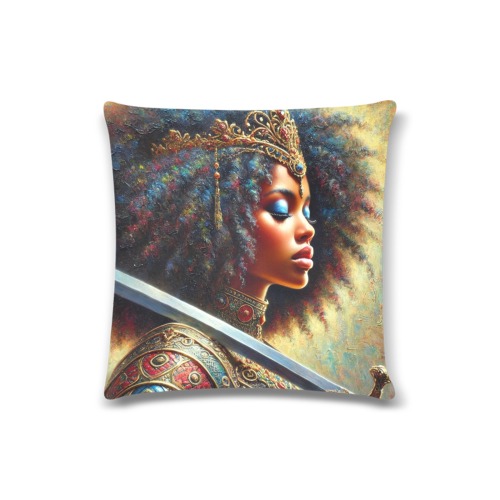 Queen Zya Custom Zippered Pillow Case 16"x16"(Twin Sides)