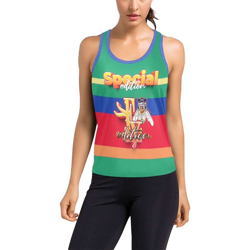 Special Edition Collectable Fly Women's Racerback Tank Top (Model T60)