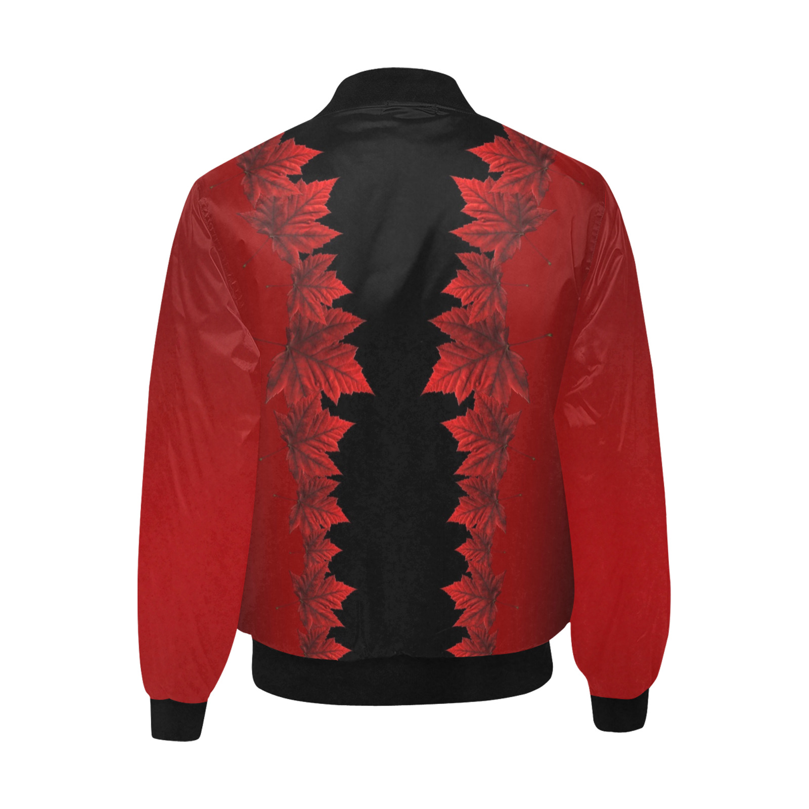 Canada Maple Leaf All Over Print Quilted Bomber Jacket for Men (Model H33)