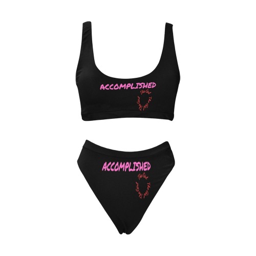 ACCOMPLISHED Sport Top & High-Waisted Bikini Swimsuit (Model S07)