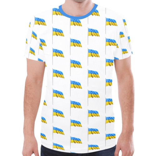 Ukraine Flag Tees New All Over Print T-shirt for Men (Model T45)