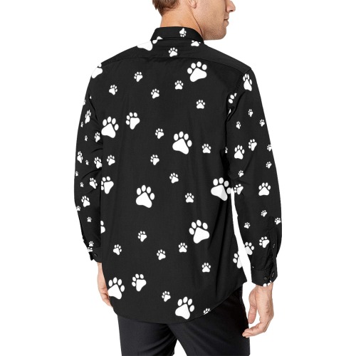 Puppy Paws Style by Fetishworld Men's All Over Print Casual Dress Shirt (Model T61)