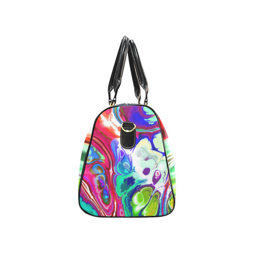 Abstract Liquid Marble Pouring Modern Art Texture New Waterproof Travel Bag/Small (Model 1639)
