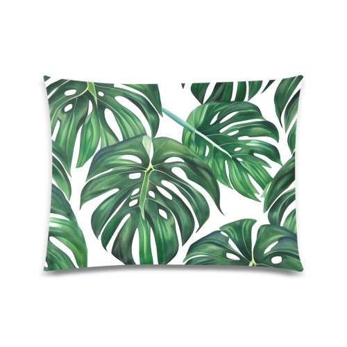 Monstera Leaves Pattern Custom Zippered Pillow Case 20"x26"(Twin Sides)