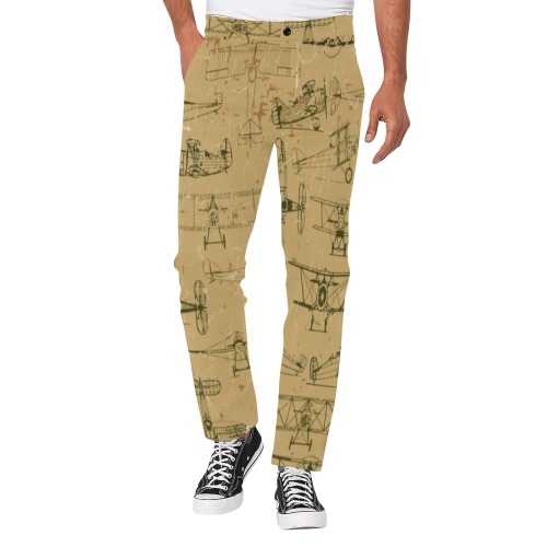 bb t45ef Men's All Over Print Casual Trousers (Model L68)
