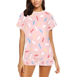 Confetti on Pink Women's Short Pajama Set