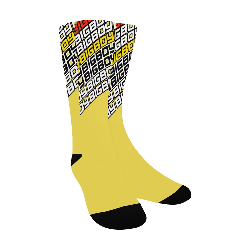 BXB SOCKS HIGH HALF YELLOW Men's Custom Socks